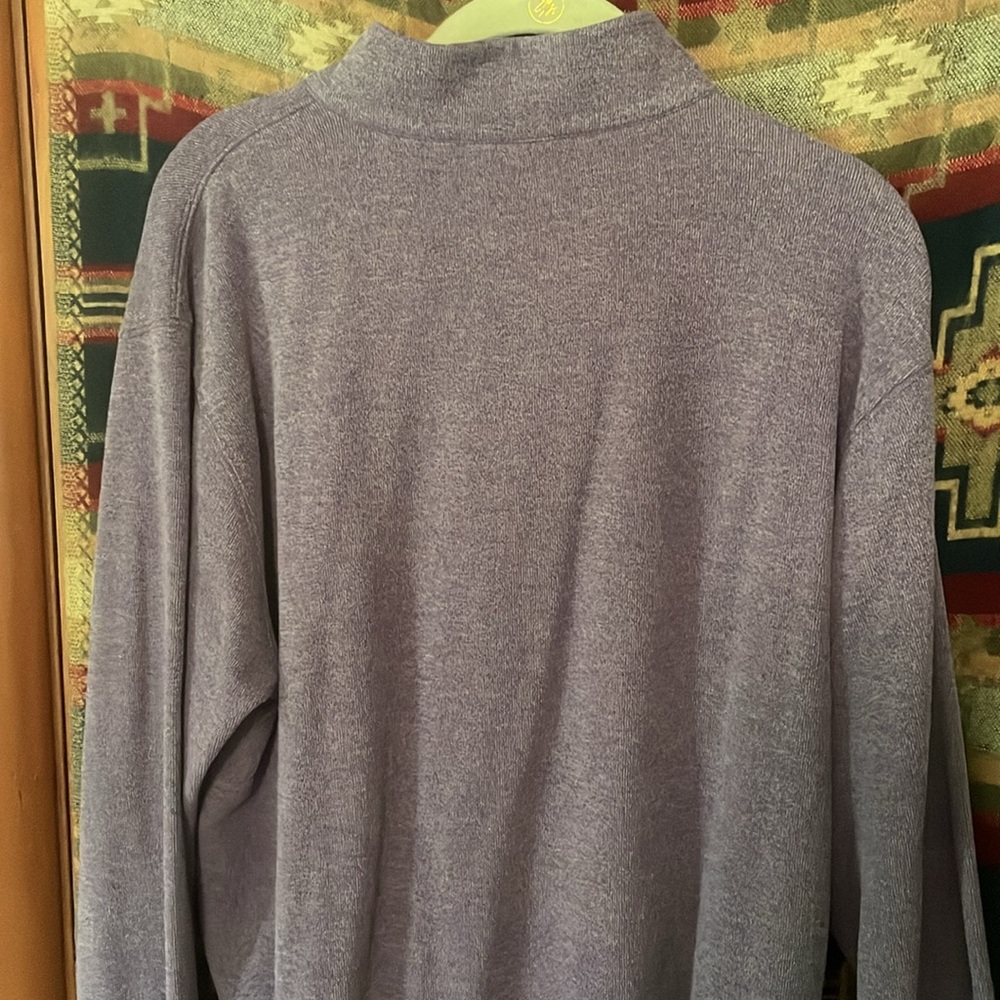 Peter Millar 1/4 Zip Golf Pullover Lavender L - image 4
